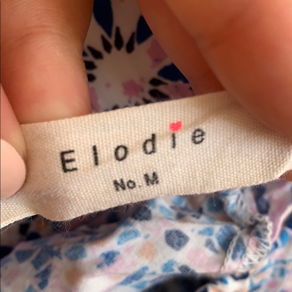 Blue, Pink, & White Patterned Elodie Shorts - Picture 4 of 5